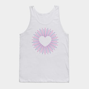 Bi Pride Radial Heart Tank Top